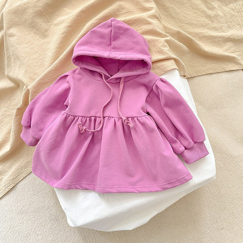 Autumn Baby Hooded Dress