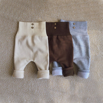 Baby Cotton Pants With Button