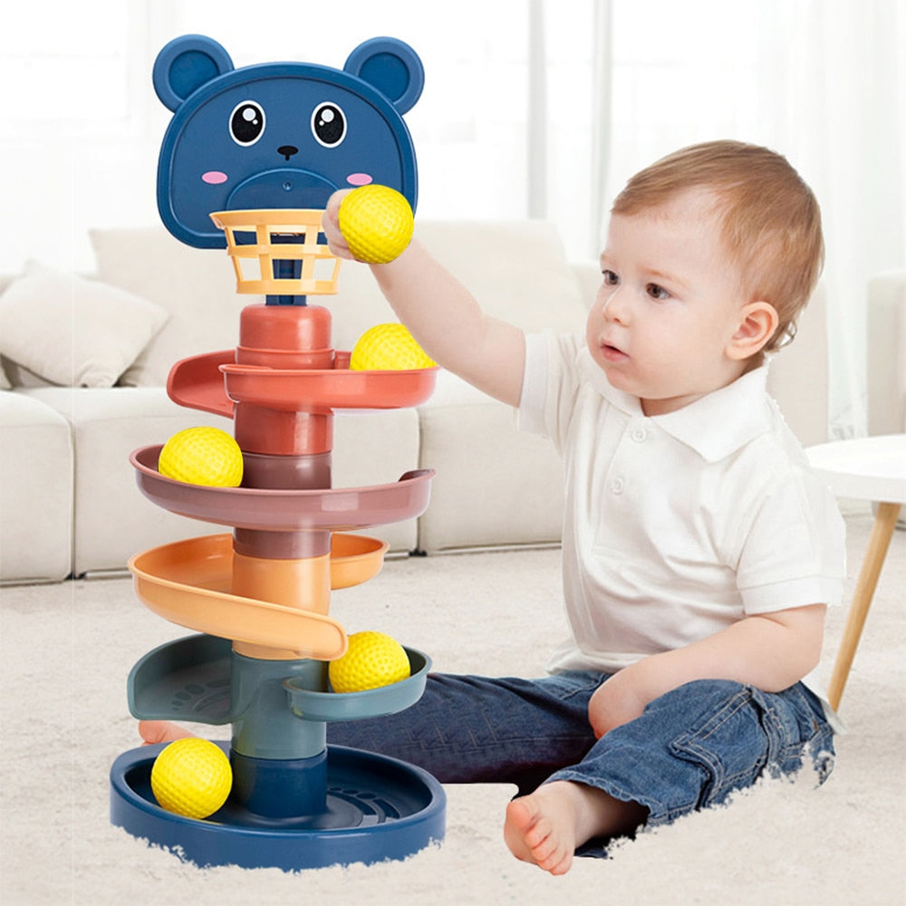 Rolling Ball Pile Tower Early Educational Toy
